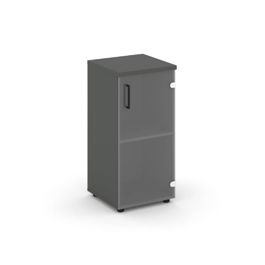 SN.STU-302(R) Шкаф низкий узкий правый RIVA Style Project (Вяз Благородный/Антрацит)