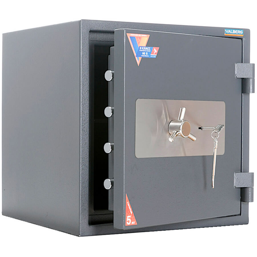 ГАРАНТ ЕВРО 46 Огневзломостойкий сейф VALBERG, ключевой (Графит структурированный)