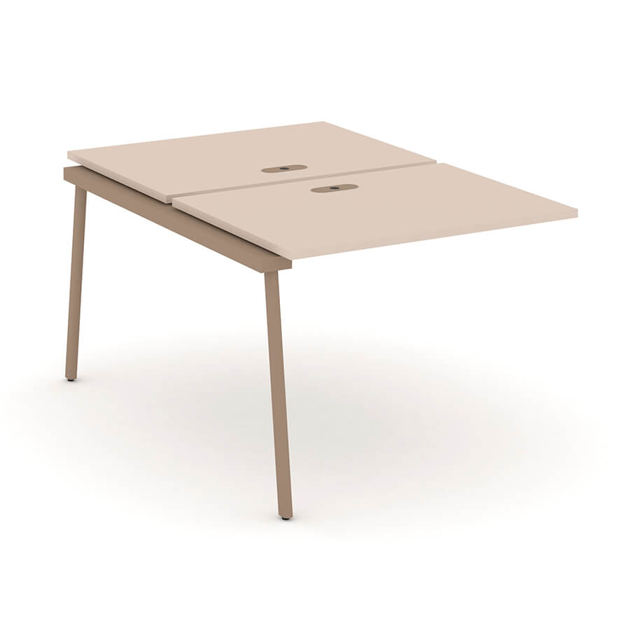 ES.2.NRS-1-LP Двойной наборный элемент рабочей станции RIVA Estetica (Капучино/Металл Латте)