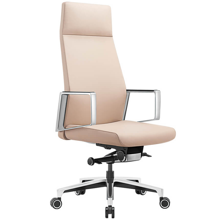 _JONS Кресло для руководителя  Бюрократ, обивка кожа (Бежевый)