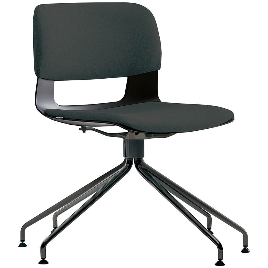 CH0020BKLDZ Стул для посетителя BUTTON Fursys, обивка ткань (Серое (371))