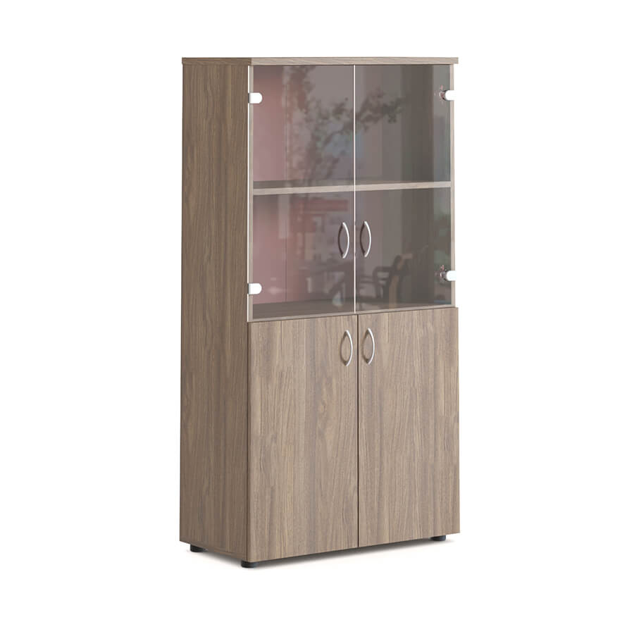 А-36.0 + А-02.2 Шкаф средний комбинированный Мебель Стиль Агат (Палдао)