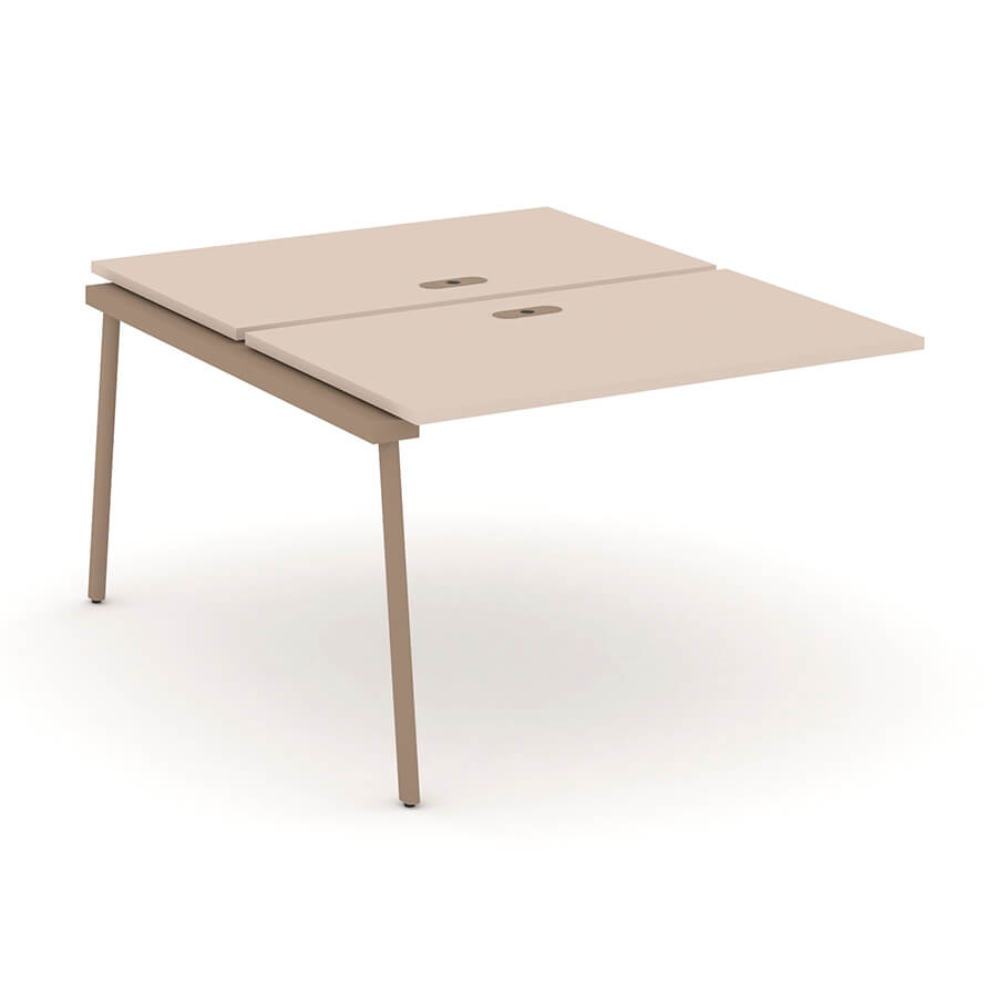 ES.2.NRS-2-LP Двойной наборный элемент рабочей станции RIVA Estetica (Капучино/Металл Латте)