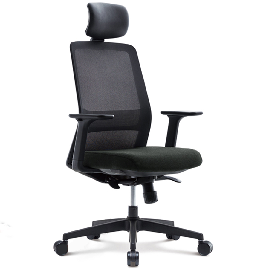 CHN6200CAHZ Кресло для руководителя AROUND Fursys, обивка сетка / ткань (Чёрное (2H6B))