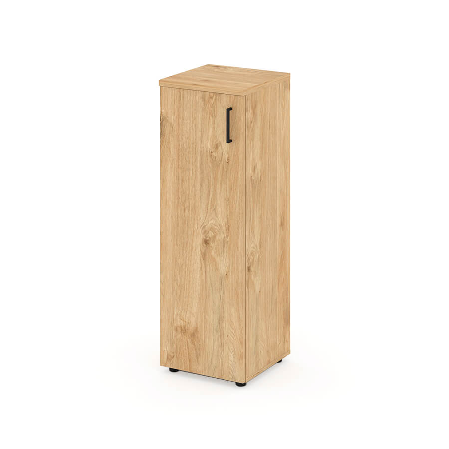 SN.STU.E-204(L) Стеллаж средний узкий левый RIVA Style Project (Тиквуд Светлый)