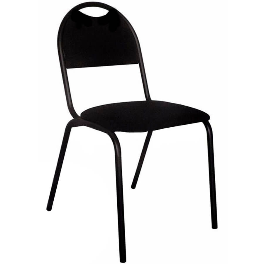 Стандарт Стул для посетителя  Евро Офис, обивка ткань (Ткань чёрная)