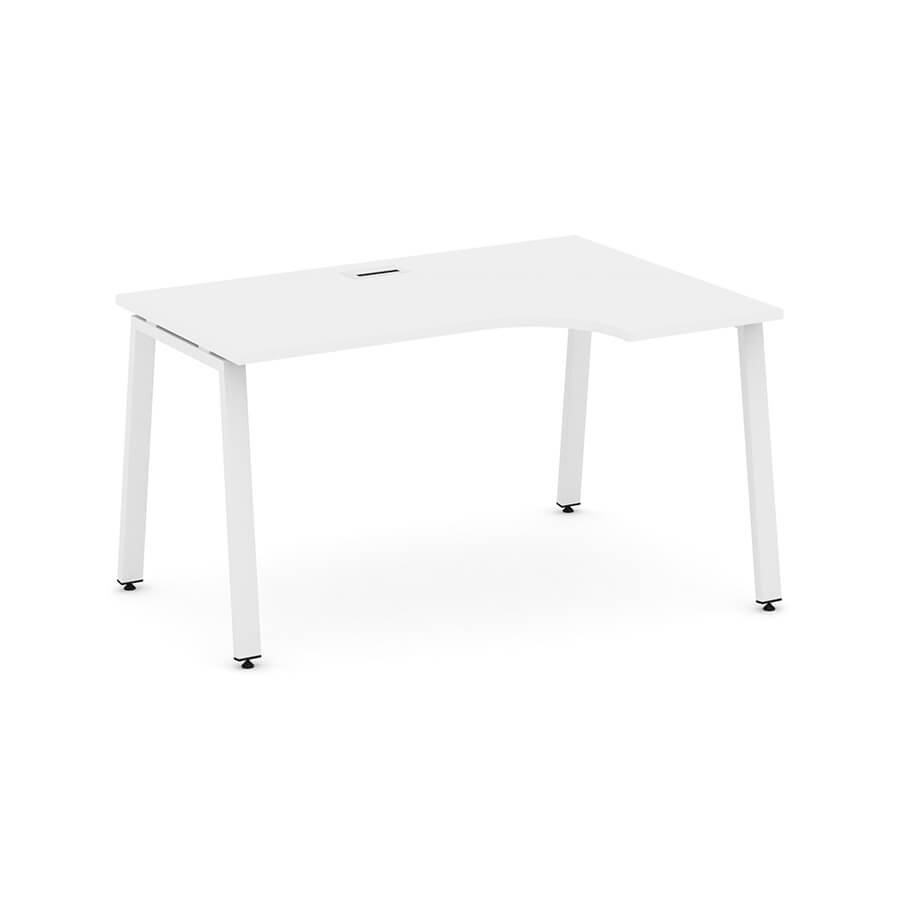 SN-6A.SPA-012(R) Стол рабочий эргономичный RIVA Style Project (Белый/Металл Белый)