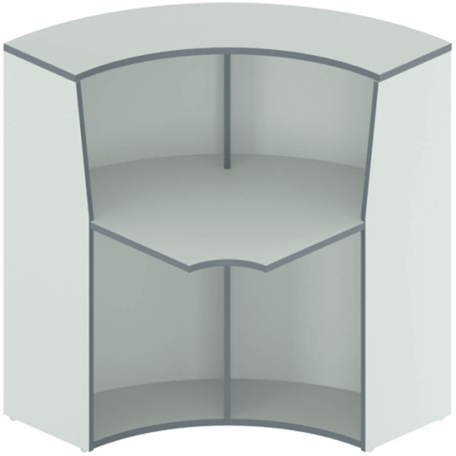 А-90 Стойка администратора Мебель Стиль Агат (Светло-серый (кромка: тёмно-серый))