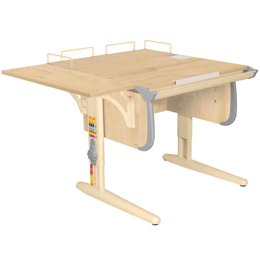 Parta 1/75 + Polka_z 1/750 + Polka_b 1/750-1 Парта с полкой ДЭМИ (Серый)