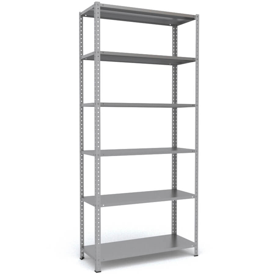 MS-220x100x40 Металлический стеллаж ПРОМЕТ, 6 (Серый полуматовый (RAL 7038))