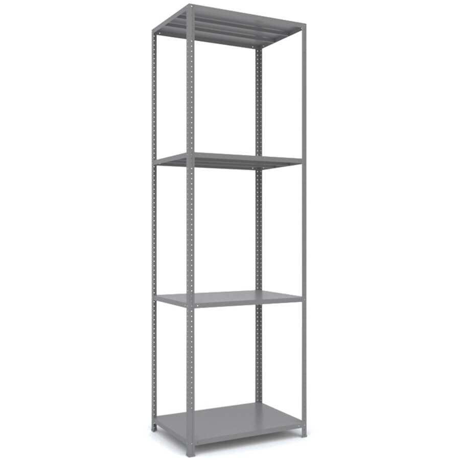 MS_220x70x50 Металлический стеллаж ПРОМЕТ, 4 (Cерый полуматовый (RAL 7038))