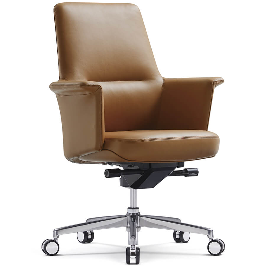 CH5401 Кресло для руководителя CELIOS Fursys, обивка кожа (Коричневый (L665L))