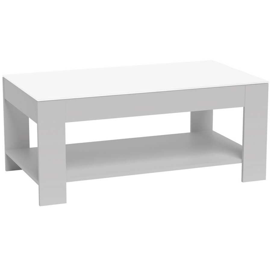 BeautyStyle 26 Журнальный стол Мебелик (Графит светлый U708 / стекло белое)