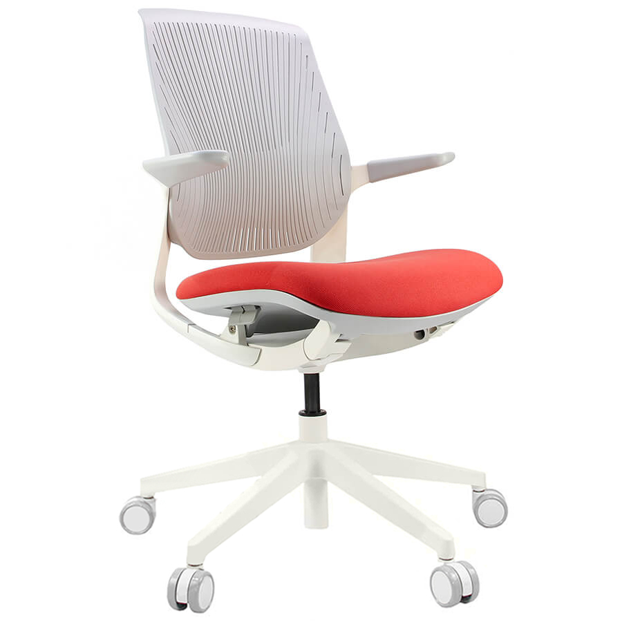 CH4800WXZ Кресло для персонала FLIGHT Fursys, обивка сетка / ткань (Красное (833А))