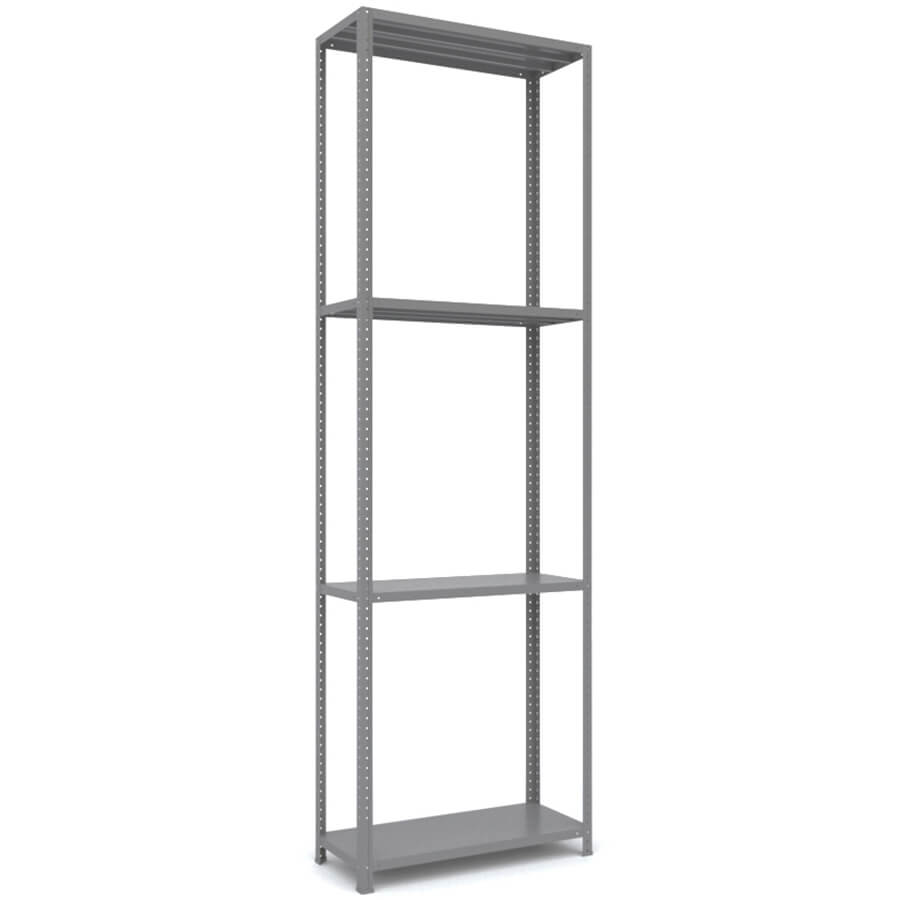 MS_220x70x30 Металлический стеллаж ПРОМЕТ, 4 (Cерый полуматовый (RAL 7038))