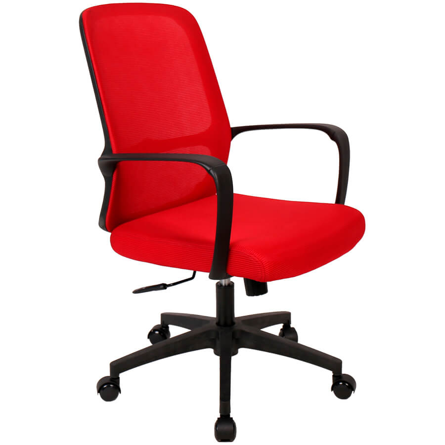 Бамбу (Bamboo) Кресло для персонала  EVERPROF, обивка сетка (Красный)