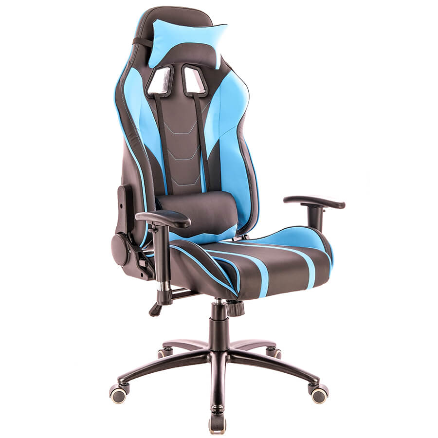 LOTUS S16 Геймерское кресло  EVERPROF, обивка иск. кожа (Черный / вставки голубые) LOTUS S16 Геймерское кресло  EVERPROF, обивка иск. кожа (Черный / вставки голубые)