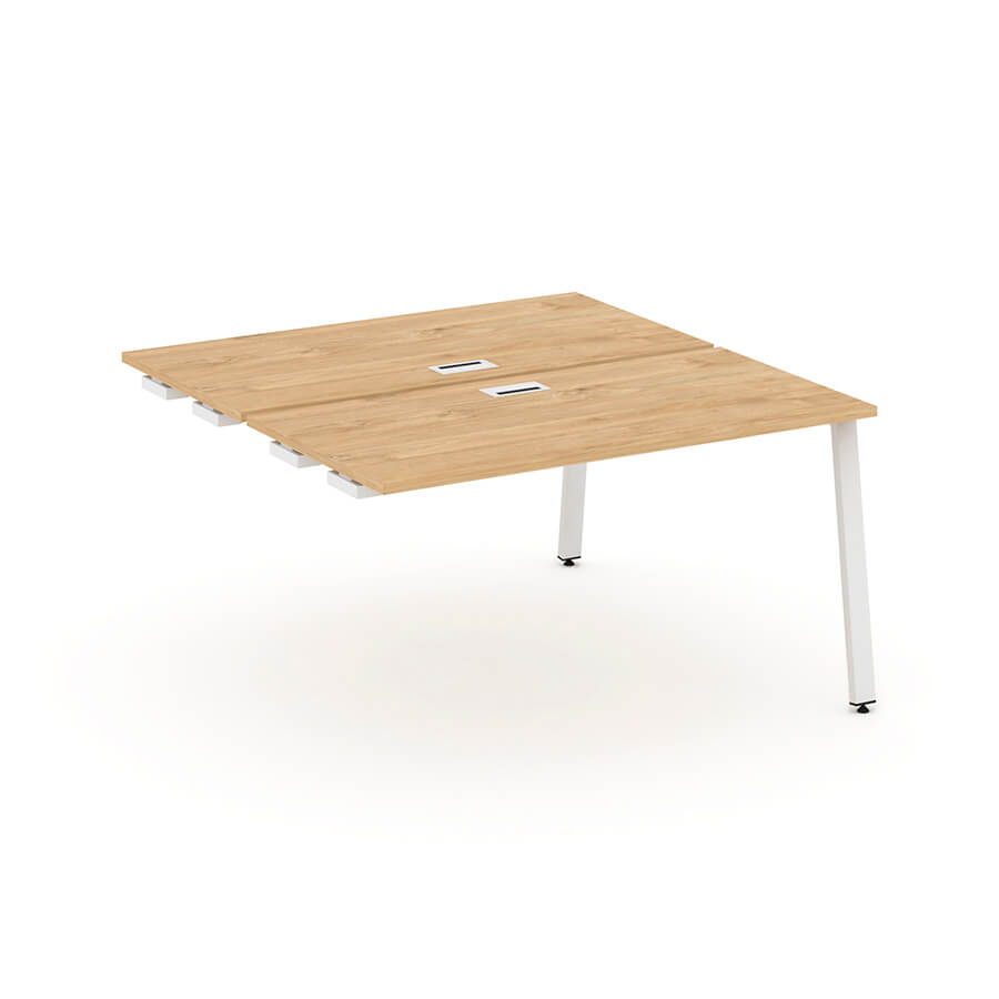 SN-6A.DPRS-022 Стол приставка к опорным элементам RIVA Style Project (Тиквуд Светлый/Металл Белый)