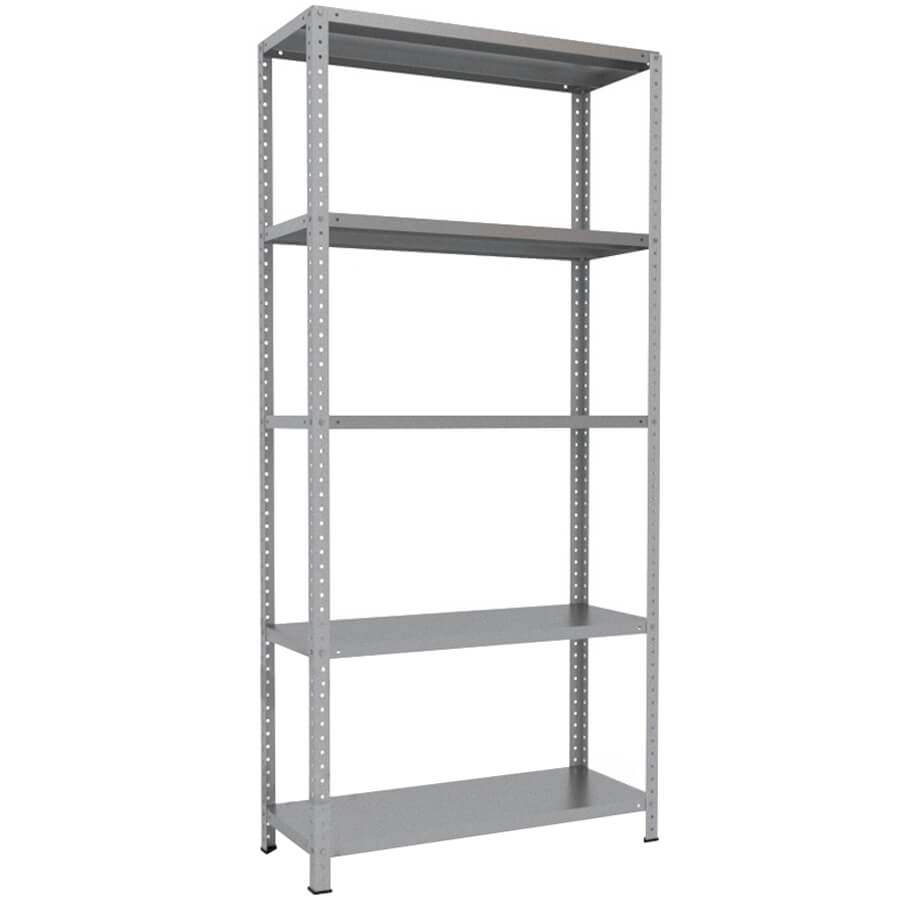 220x100x40 Металлический стеллаж MS HARD, 5 (Cерый полуматовый (RAL 7038))