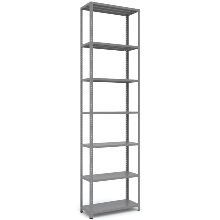 MS-255x70x30 Металлический стеллаж ПРОМЕТ, 7 (Cерый полуматовый (RAL 7038))