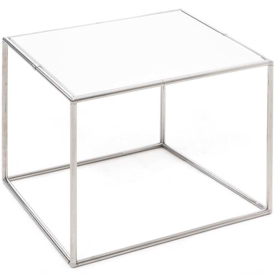 Festa 40*40 Журнальный стол Profoffice (Хром/белый) Festa 40*40 Журнальный стол Profoffice (Хром/белый)