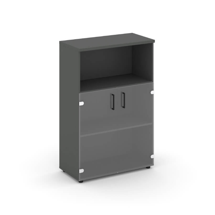 SN.STS-202 Шкаф средний широкий RIVA Style Project (Вяз Благородный/Антрацит)