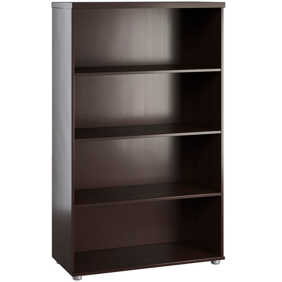 Gr-52 Стеллаж средний широкий Мебель Стиль Grand (Орех тёмный)