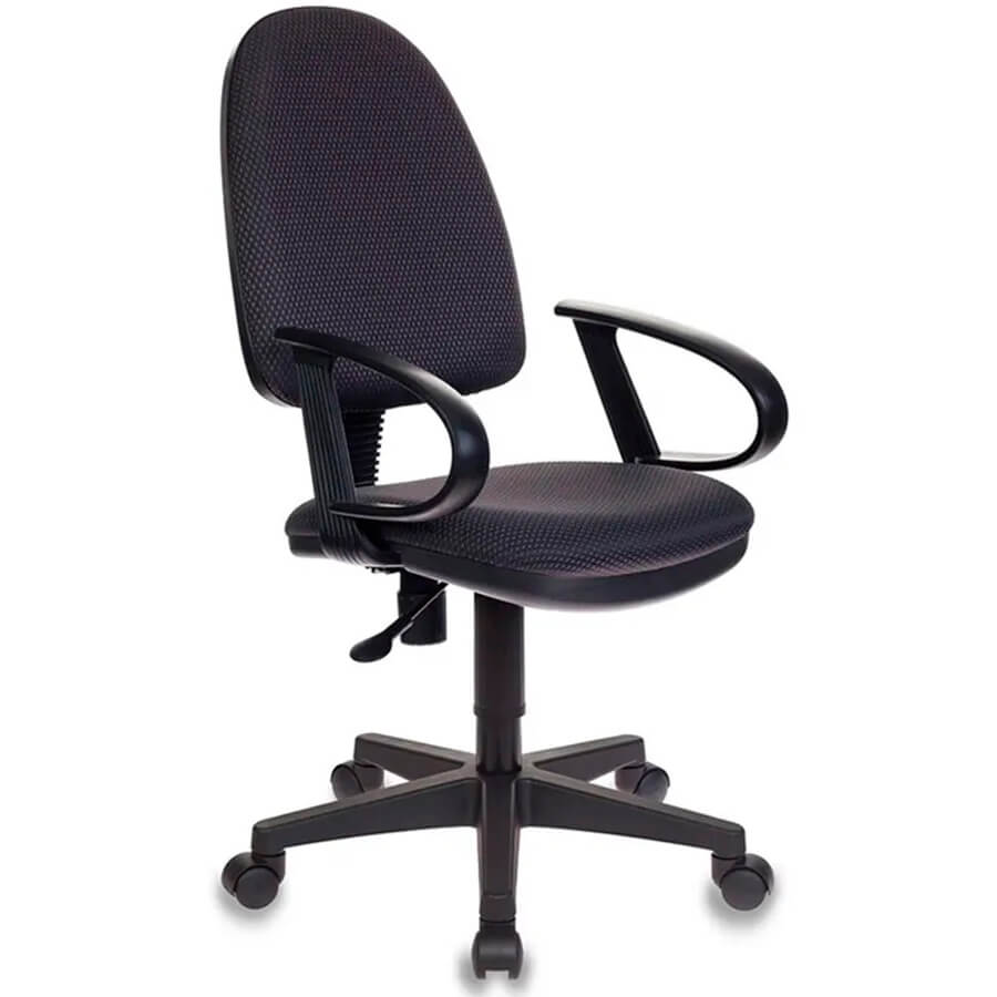 CH-300 Кресло для персонала  Бюрократ, обивка ткань (Чёрное (3С11)#B)