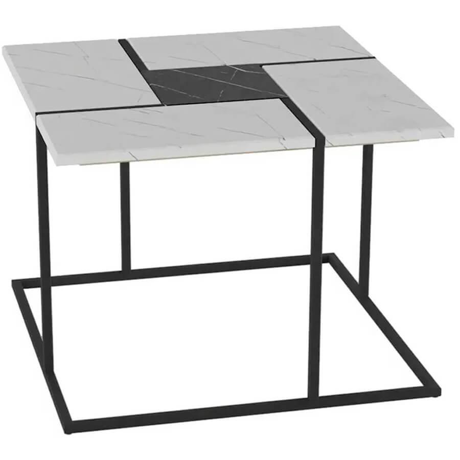 Калифорния Журнальный стол Мебелик (Белый мрамор / черный мрамор) Калифорния Журнальный стол Мебелик (Белый мрамор / черный мрамор)