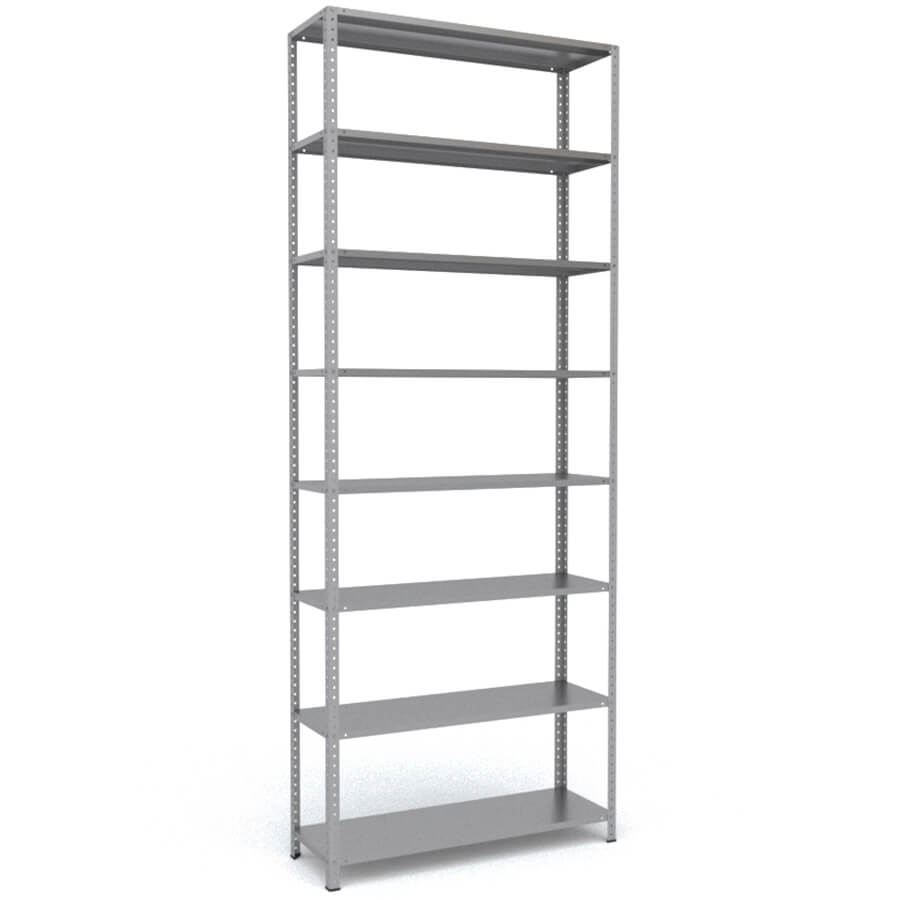 MS-310x120x40 Металлический стеллаж ПРОМЕТ, 8 (Серый полуматовый (RAL 7038))