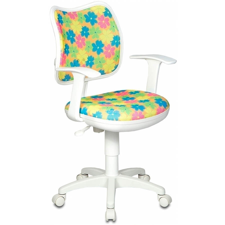 CH-W797 Кресло детское  Бюрократ, обивка сетка / ткань (Фрезии TW-76)