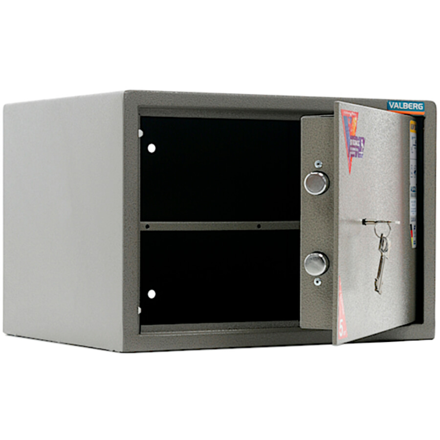ASM 30 Мебельный сейф VALBERG, ключевой (Оттенок коричневого с эффектом молотковой эмали)