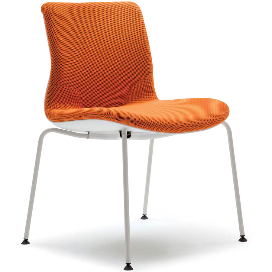 CH4412FZ Стул для посетителя EGA VISITOR Fursys, обивка ткань (Оранжевый)