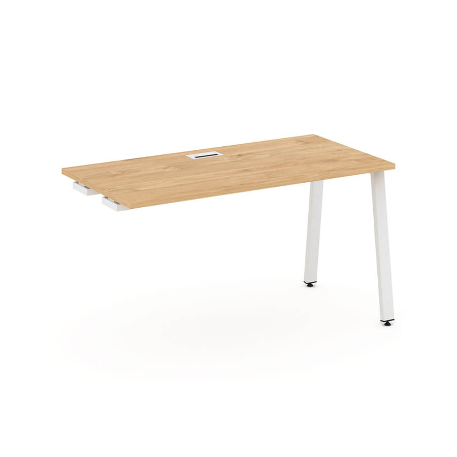 SN-6A.OPRS-011 Стол приставной к опорным элементам RIVA Style Project (Тиквуд Светлый/Металл Белый)