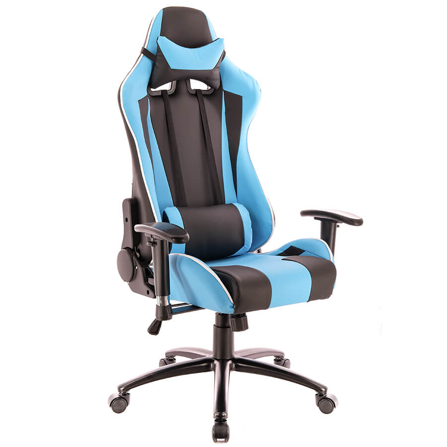 LOTUS S5 Геймерское кресло  EVERPROF, обивка иск. кожа (Черный / вставки голубые) LOTUS S5 Геймерское кресло  EVERPROF, обивка иск. кожа (Черный / вставки голубые)