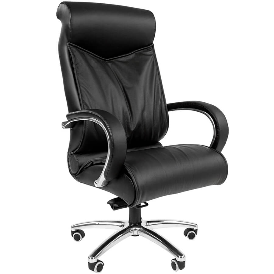420 Кресло для руководителя  Chairman, обивка кожа (Чёрный)