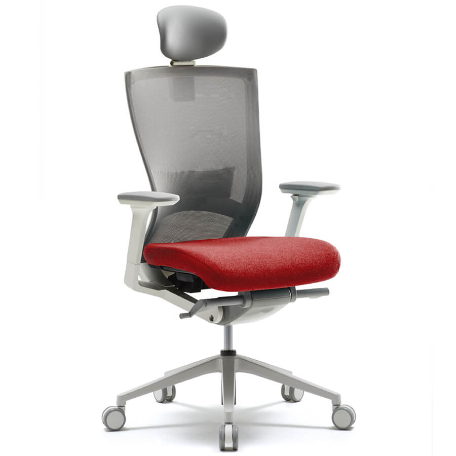 CHNA4300WAHZ Кресло для руководителя TN50 Fursys, обивка сетка / ткань (Красное (833А))
