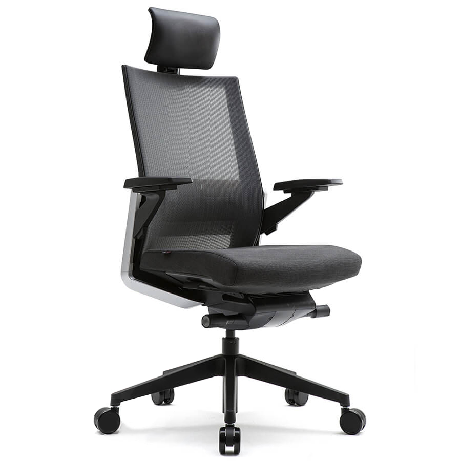 CH4700AHZ Кресло для руководителя ZIEL Fursys, обивка комбинированный (Серое (481N))