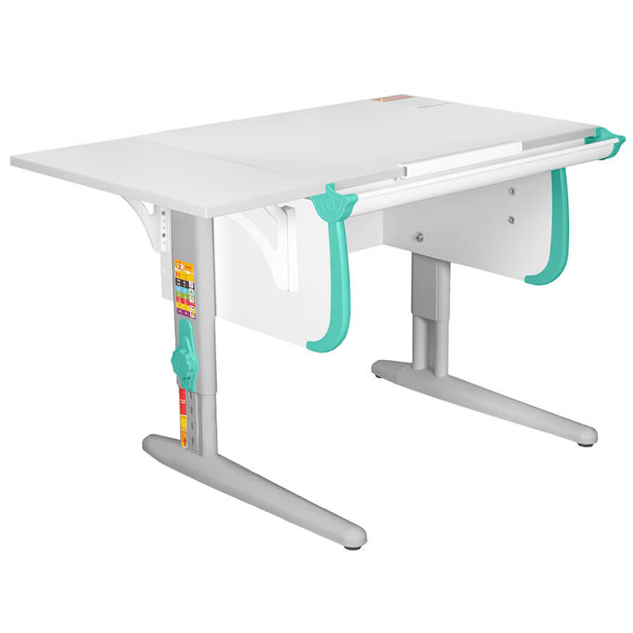 Parta 1/75 + Polka_b 1/550-2 Парта с полкой ДЭМИ (Светло-зелёный)