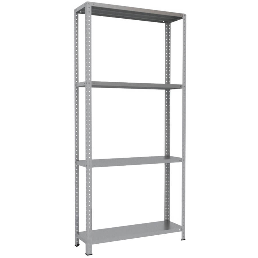 220x100x30 Металлический стеллаж MS HARD, 4 (Cерый полуматовый (RAL 7038))