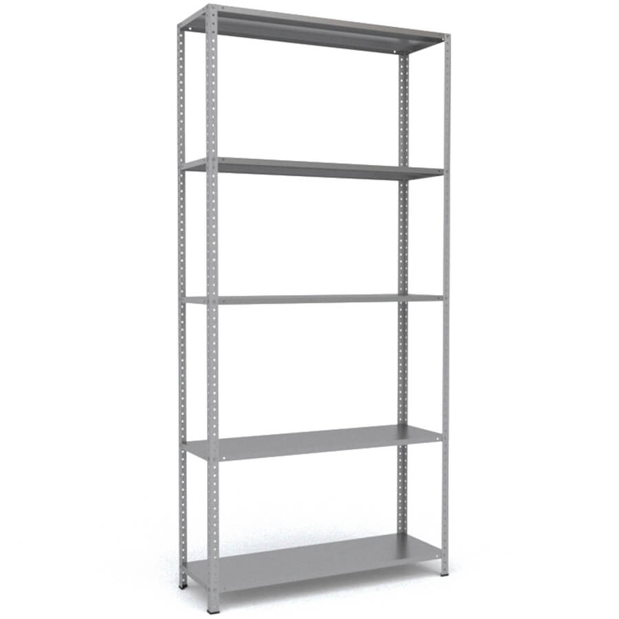 MS-255x120x40 Металлический стеллаж ПРОМЕТ, 5 (Серый полуматовый (RAL 7038))