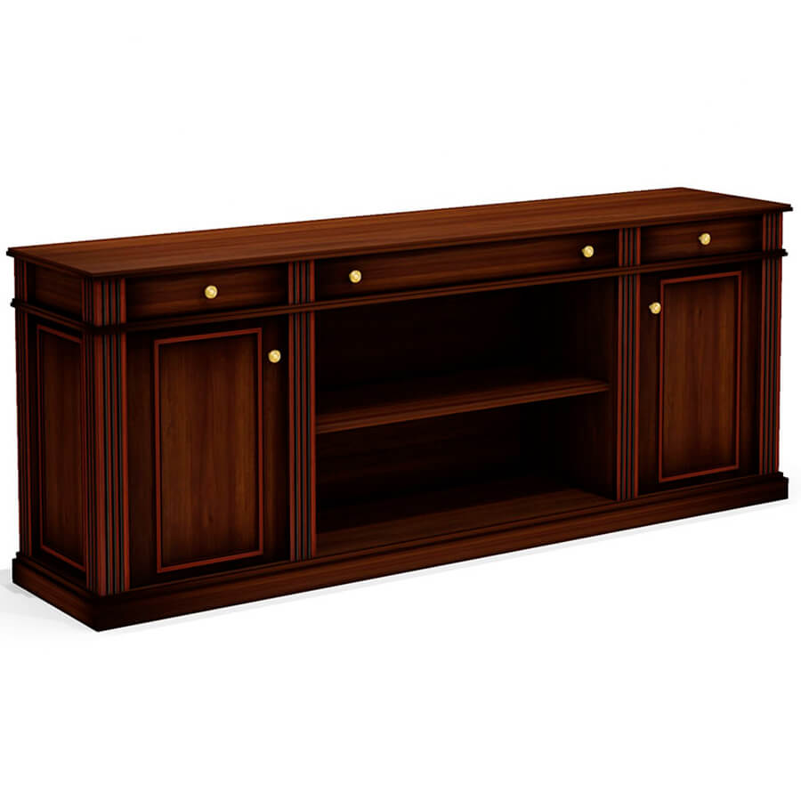 Dan-33 Греденция Мебель Стиль Dante (орех бреннерский/орех темный)