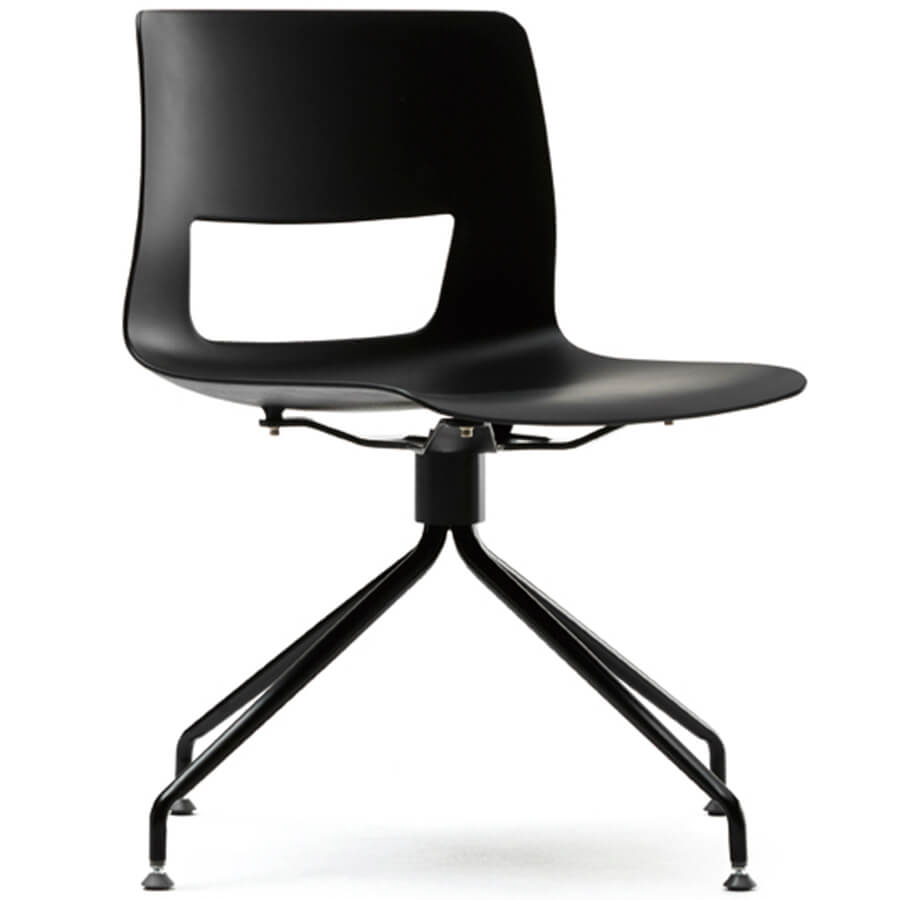 CH0020BKLZ Стул для посетителя BUTTON Fursys, обивка пластик (Чёрный)