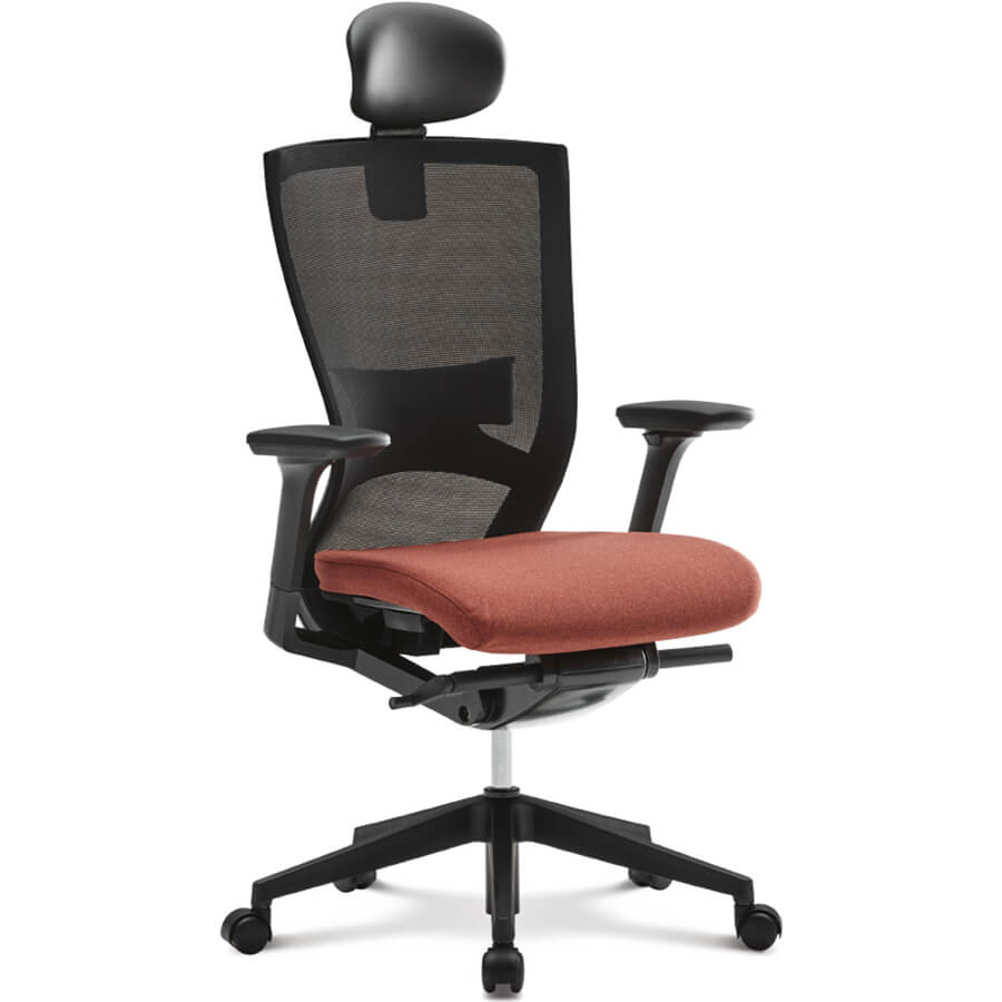 CHN4300AHZ Кресло для руководителя T50 Fursys, обивка комбинированный (Красное (553В))