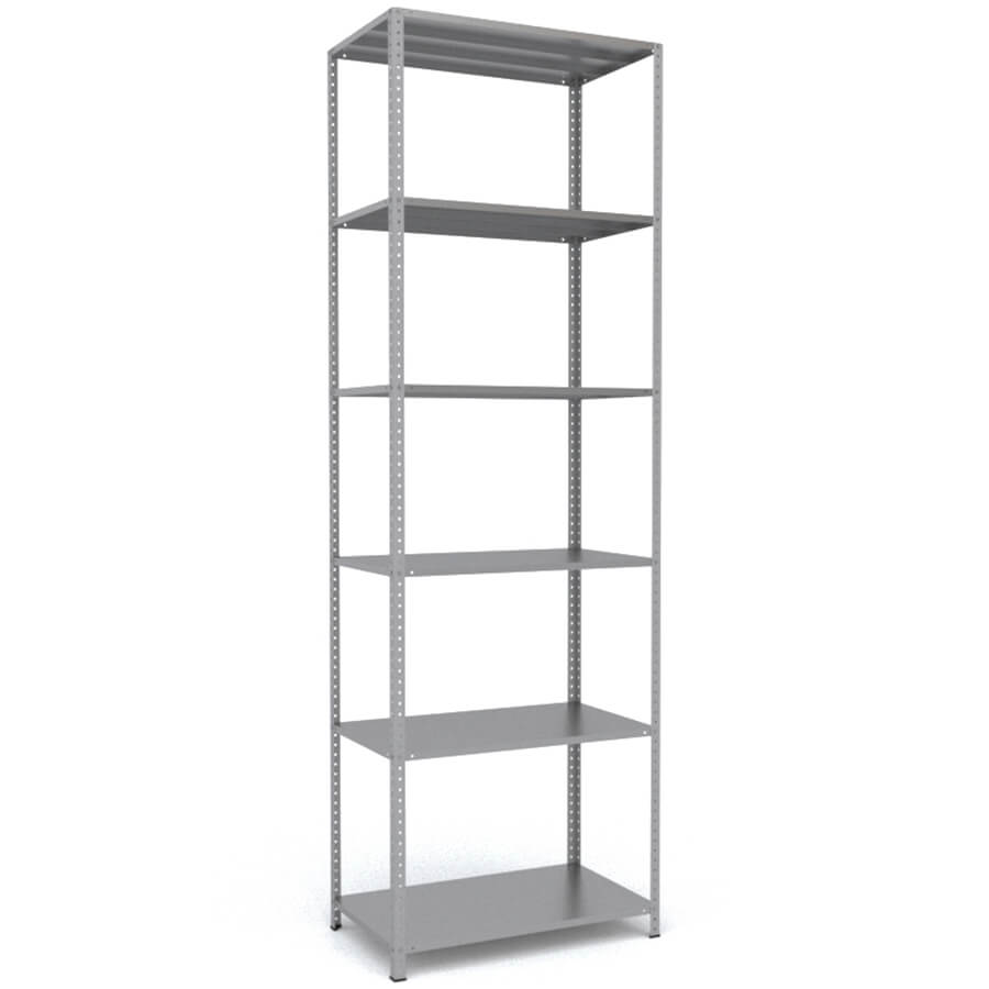 MS-310x100x60 Металлический стеллаж ПРОМЕТ, 6 (Серый полуматовый (RAL 7038))