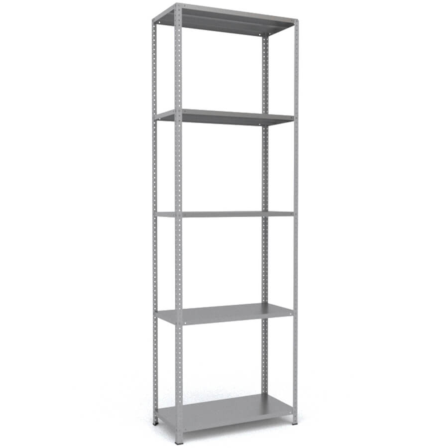 300x100x50 Металлический стеллаж MS HARD, 5 (Cерый полуматовый (RAL 7038))