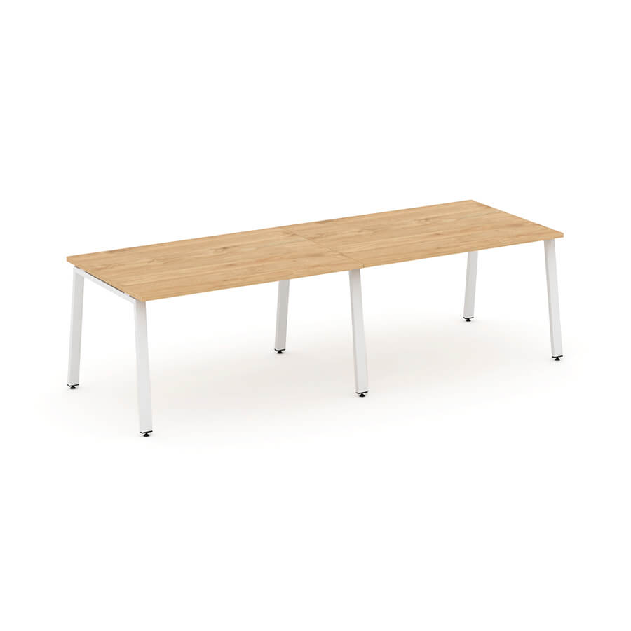 SN-6A.SPRG-012.3 Стол для переговоров RIVA Стайл Проджект (Тиквуд Светлый/Металл Белый)