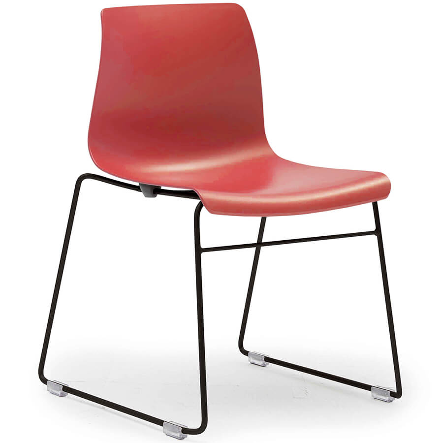 UCHNA0007Z (BK) Стул для посетителя SODA Fursys, обивка пластик (Красное (ARD))