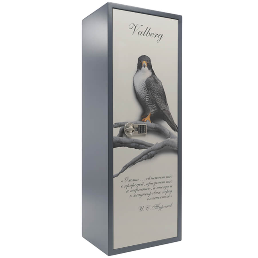 САПСАН-4 PRINT Оружейный сейф VALBERG, ключевой (Корпус — графит (RAL 7024), дверь — рисунок)