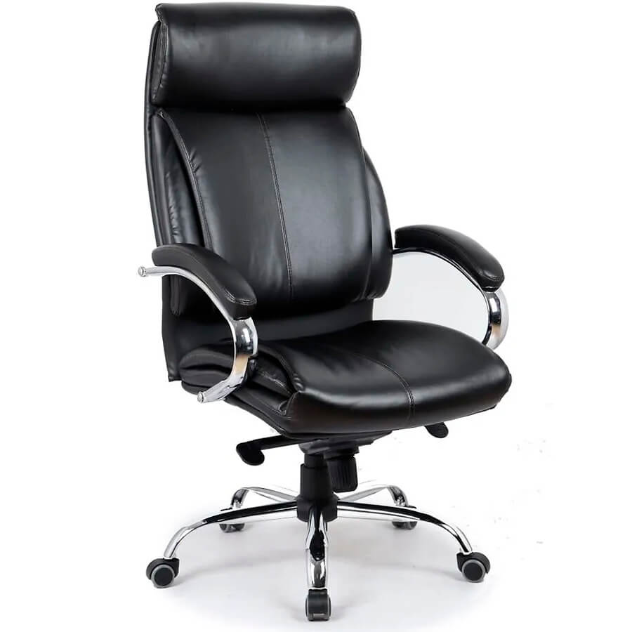 ВИП (SD6503) Кресло для руководителя  Евро Офис, обивка экокожа (Черный)